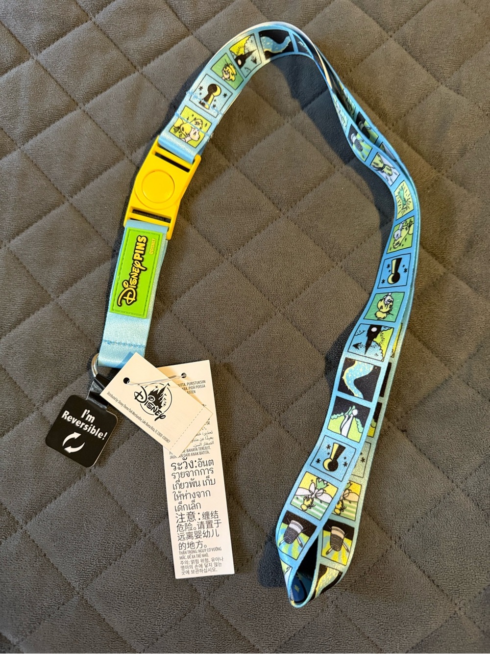 Disney Parks Tinker Bell Reversible Official Pin Trading Lanyard 🆕